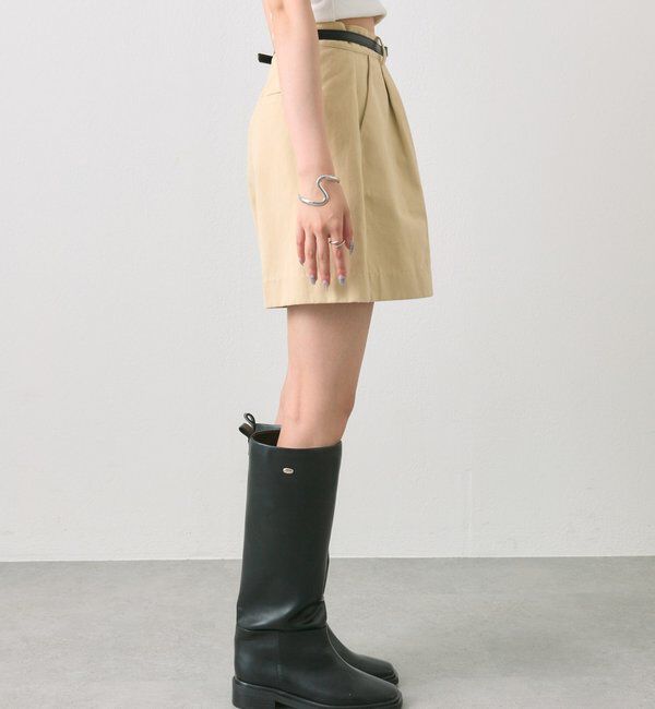  「ベルト付きタックキュロット」|スカート|