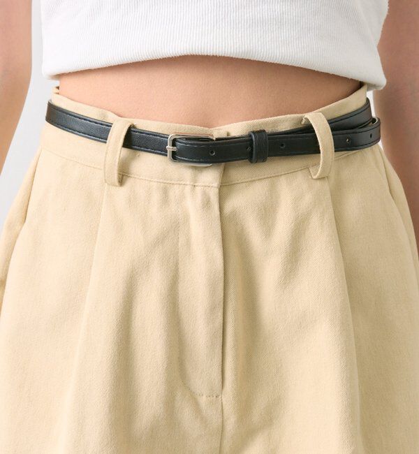  「ベルト付きタックキュロット」|スカート|