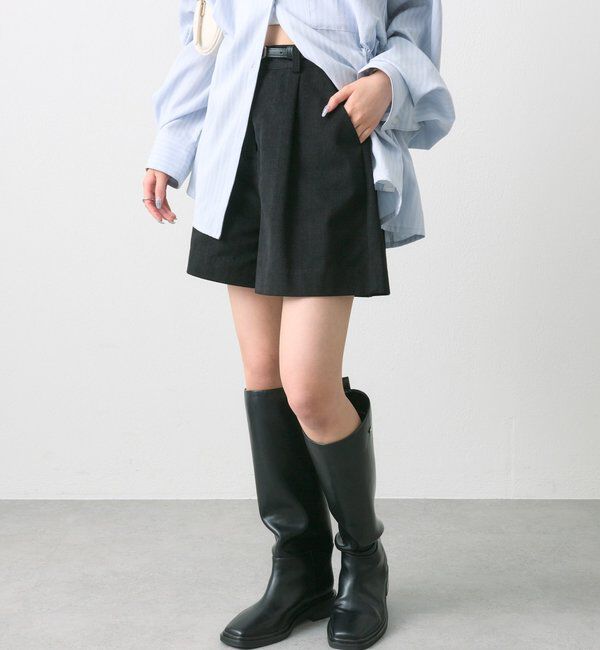  「ベルト付きタックキュロット」|スカート|