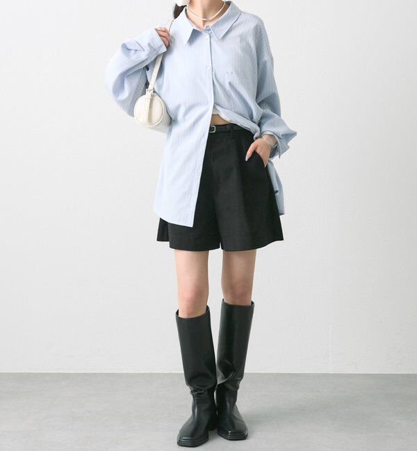  「ベルト付きタックキュロット」|スカート|