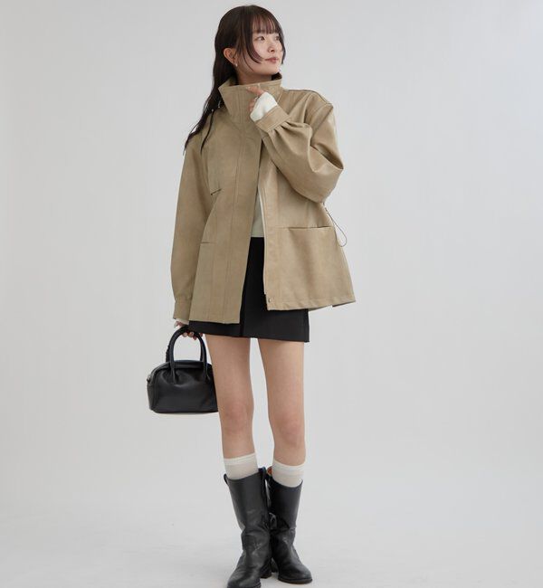  「ドロストフェイクレザーブルゾン」|ブルゾン・スタジャン|