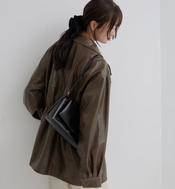  「ドロストフェイクレザーブルゾン」|ブルゾン・スタジャン|