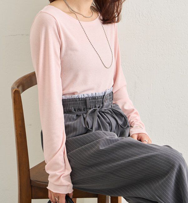  「裾ギャザーシアーロンＴ」|Tシャツ・カットソー|