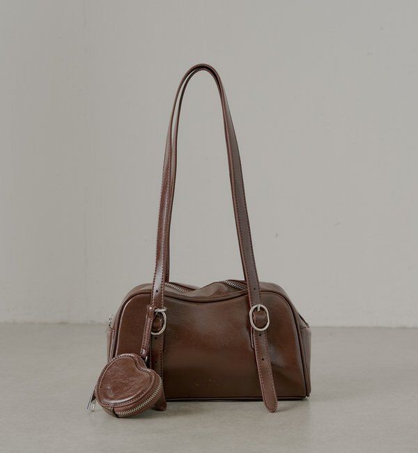  「ハートポーチ付ウェーブボストンバッグ」|ボストンバッグ|