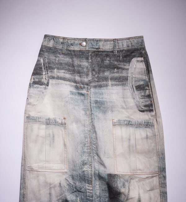  「【Six M/シックスエム】トロンプルイユデニムスカート」|スカート|