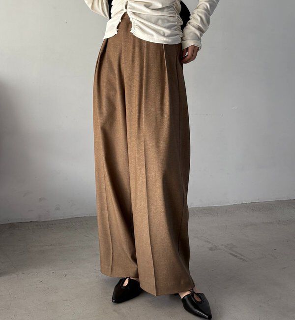  「【累計2万本突破！】【低身長・高身長サイズあり】2タックワイドパンツ」|チノ|