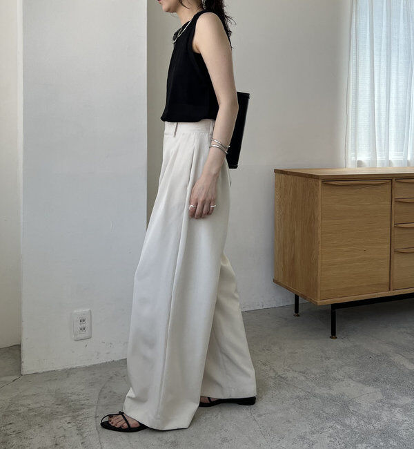  「【累計2万本突破！】【低身長・高身長サイズあり】2タックワイドパンツ」|チノ|