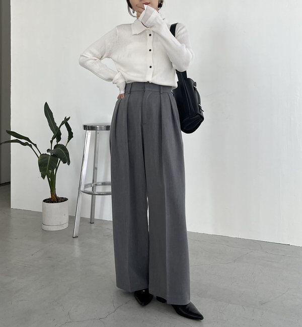  「【累計2万本突破！】【低身長・高身長サイズあり】2タックワイドパンツ」|チノ|