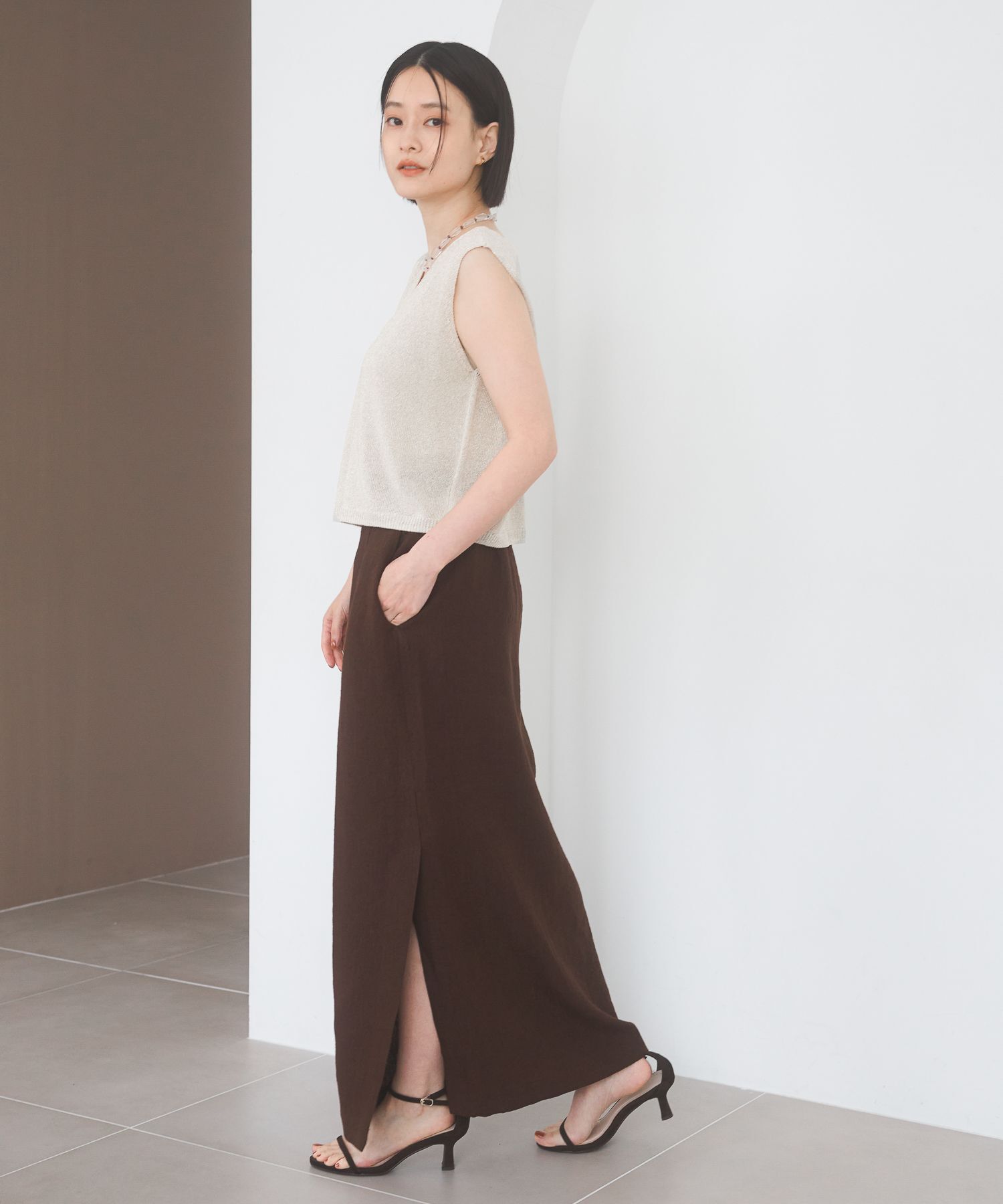 A part by 「スリットナローリネンスカート」|スカート|