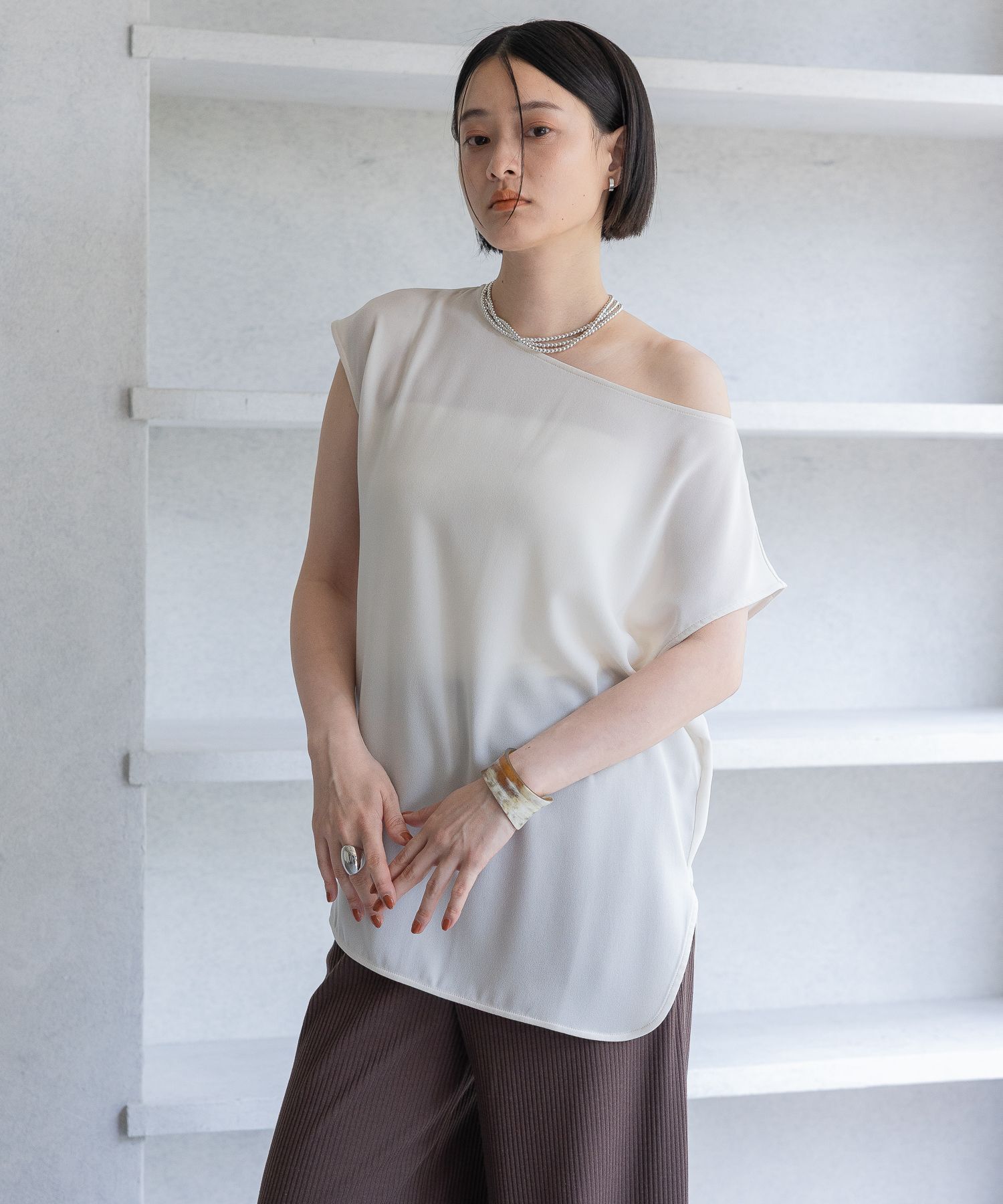 A part by 「ソフトジョーゼットルーズＴ」|Tシャツ・カットソー|オフホワイト