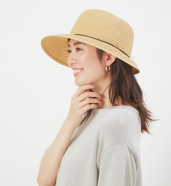 collex「【紫外線対策】ペーパーつば広ハット」|その他|ベージュ