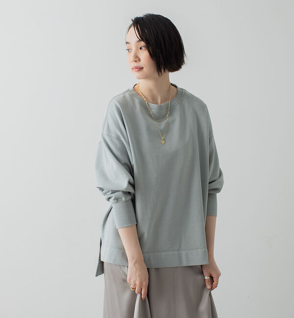 collex「ピグメントダイ裏毛ビックプルオーバー」|Tシャツ・カットソー|モスグリーン