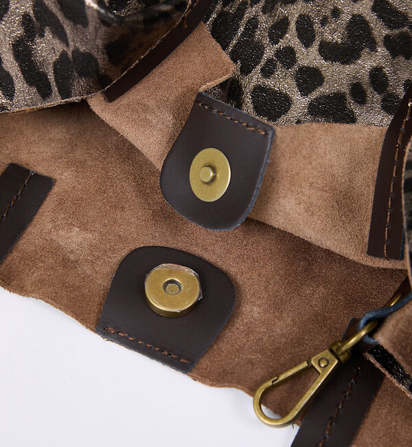 collex「【WEB限定】【AULENTTI/オウレンティ】ポーチ付きトートバッグ　ヒョウ柄」|トートバッグ|