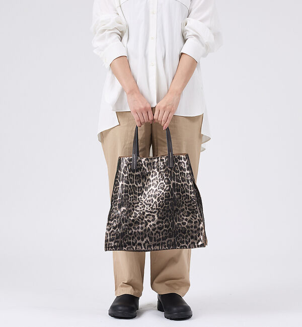 collex「【WEB限定】【AULENTTI/オウレンティ】ポーチ付きトートバッグ　ヒョウ柄」|トートバッグ|