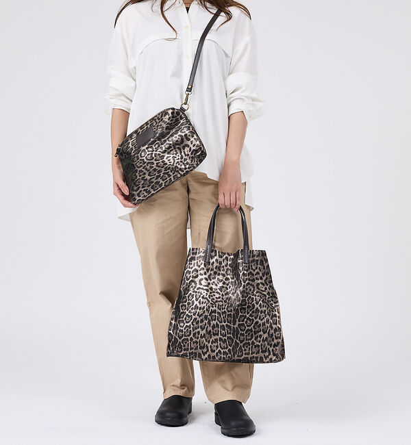 collex「【WEB限定】【AULENTTI/オウレンティ】ポーチ付きトートバッグ　ヒョウ柄」|トートバッグ|