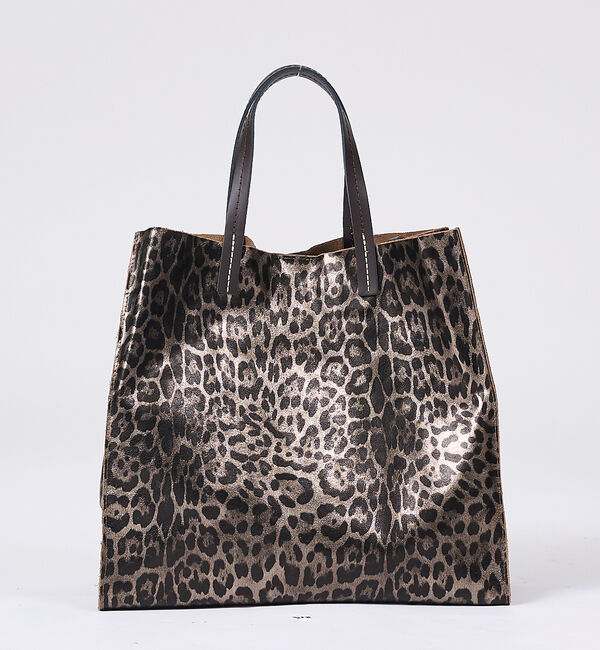 collex「【WEB限定】【AULENTTI/オウレンティ】ポーチ付きトートバッグ　ヒョウ柄」|トートバッグ|