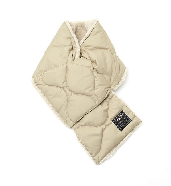 ABAHOUSE「【TAION /タイオン】MILITARY REVERSIBLE　SCARF/ミ」|マフラー|ダークベージュ