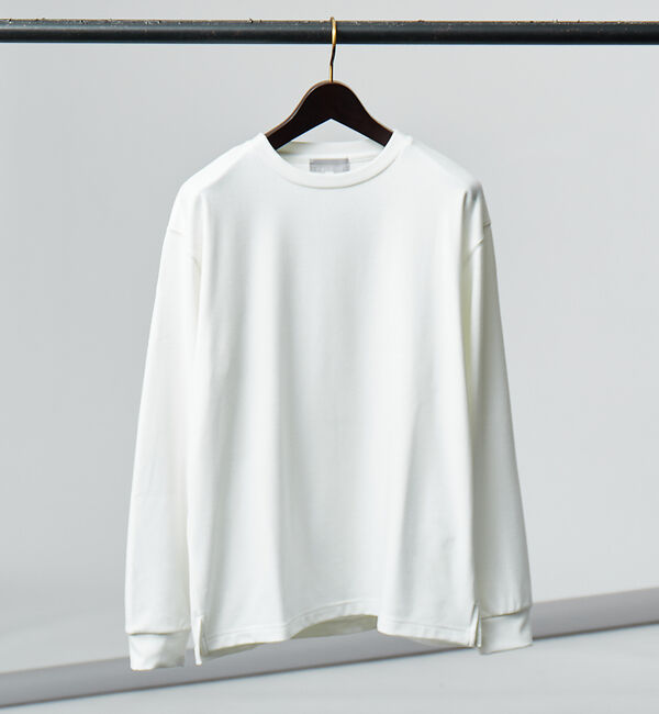 ABAHOUSE「【パウダーストレッチ】スムース クルーネック」|Tシャツ・カットソー|ホワイト