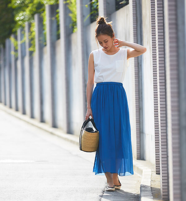 Rouge vif「ギャザーロングスカート」|スカート|