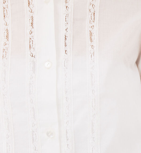 Rouge vif「袖チュールレースシャツ」|シャツ・ブラウス|