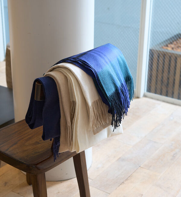 Rouge vif「カシミヤ　大判チェックストール」|マフラー|