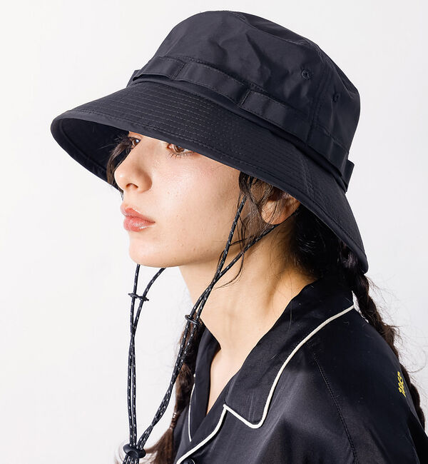 Rouge vif「【RUBEN / ルーベン】ビーチナイロンハット / 日焼け対策 / 手洗い可【」|その他|ブラック
