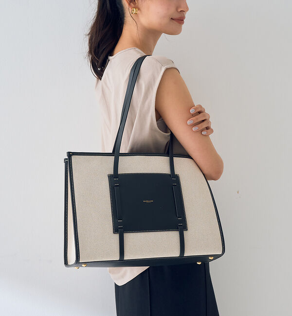 Rouge vif「【DEMELLIER/デメリエー】The Capri キャンパストートバッグ」|トートバッグ|ブラック