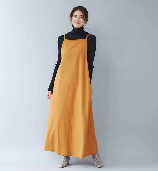 qualite「ウールギャバ2WAYワンピース」|ワンピース|