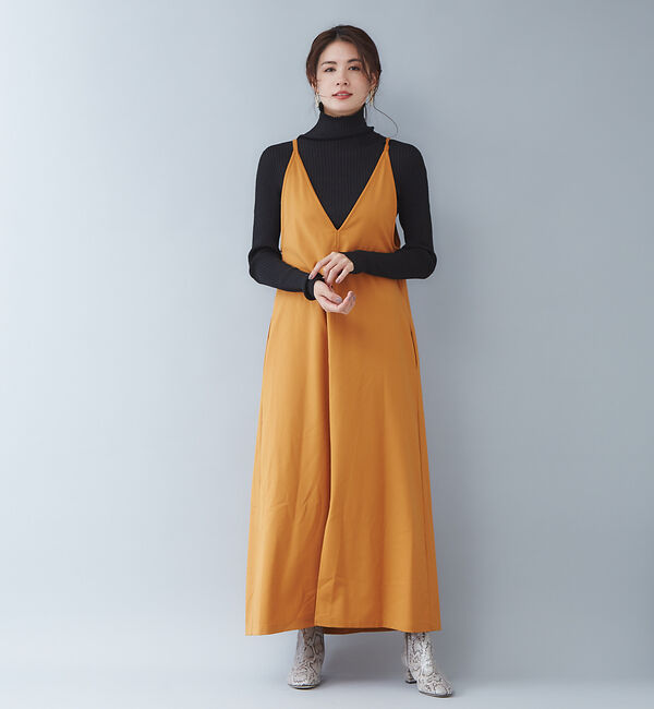 qualite「ウールギャバ2WAYワンピース」|ワンピース|