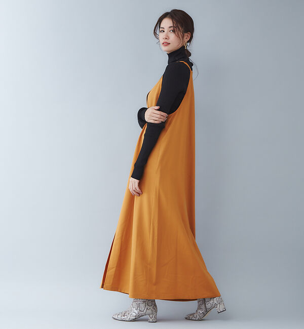qualite「ウールギャバ2WAYワンピース」|ワンピース|