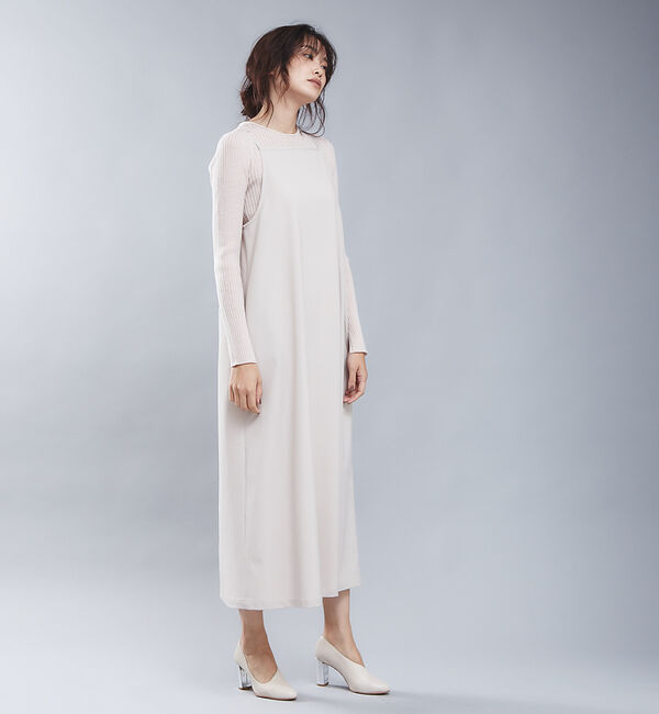 qualite「ウールギャバ2WAYワンピース」|ワンピース|