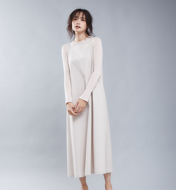 qualite「ウールギャバ2WAYワンピース」|ワンピース|
