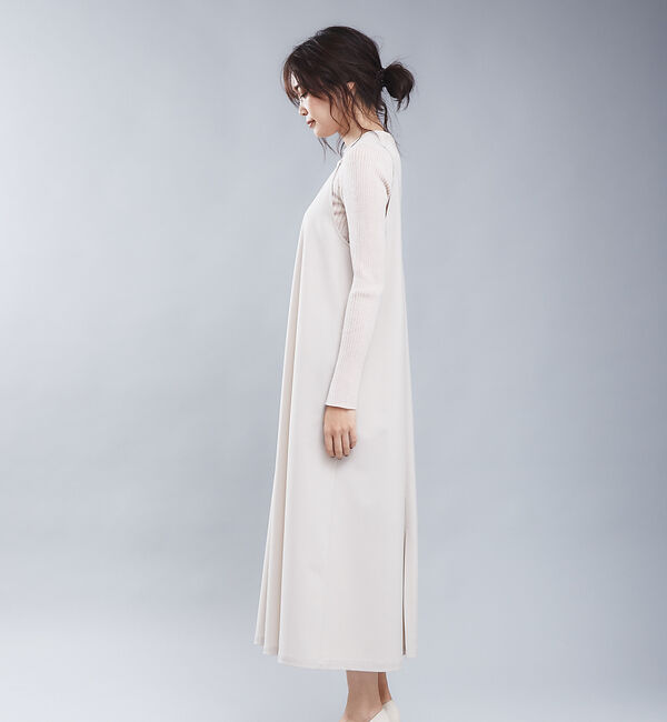 qualite「ウールギャバ2WAYワンピース」|ワンピース|