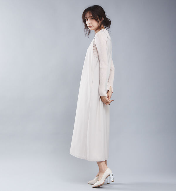 qualite「ウールギャバ2WAYワンピース」|ワンピース|