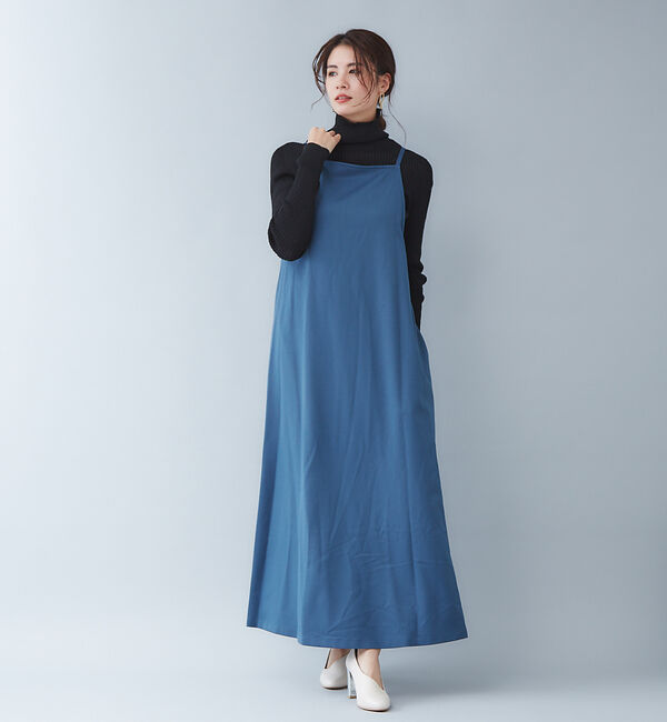 qualite「ウールギャバ2WAYワンピース」|ワンピース|
