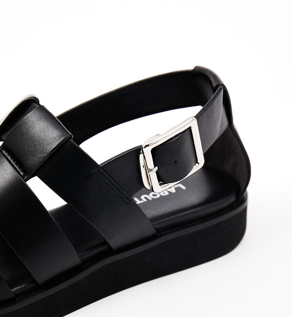 AU BANNISTER「【LAROUTE】スクエアメッシュサンダル」|サンダル|