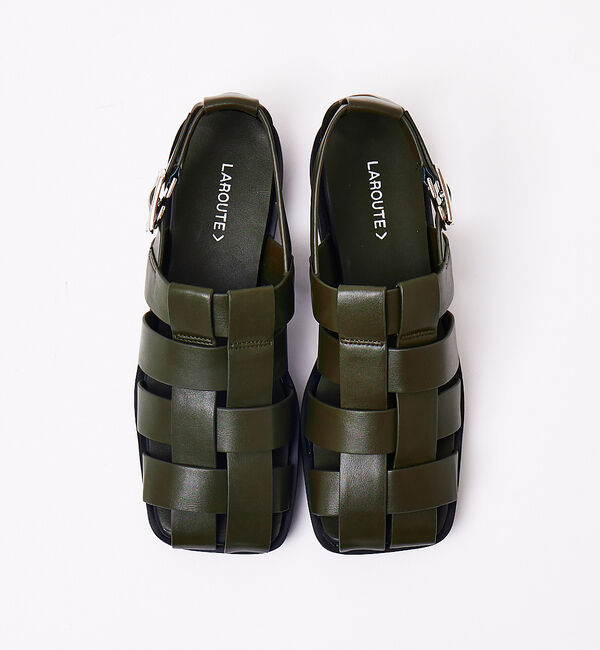AU BANNISTER「【LAROUTE】スクエアメッシュサンダル」|サンダル|