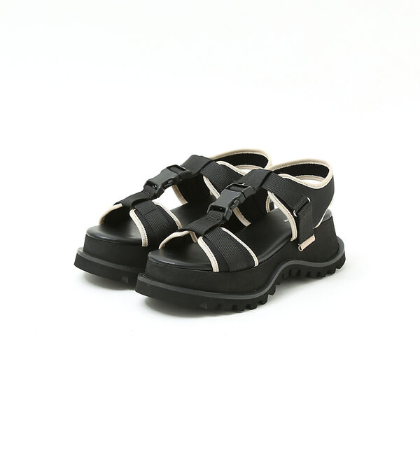 AU BANNISTER「【軽量】リリースバックルスポーツサンダル」|サンダル|ブラック