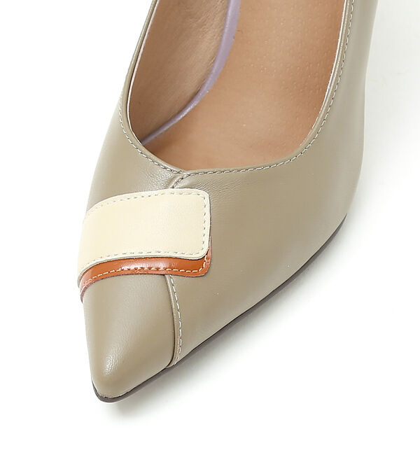 AU BANNISTER「ポインテッドパッチワーク8cmヒールパンプス」|パンプス|