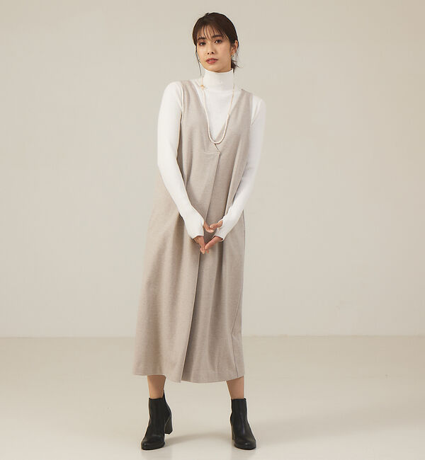 abahouse mavie「【前後着用可】カルゼジャージーワンピース」|ワンピース|