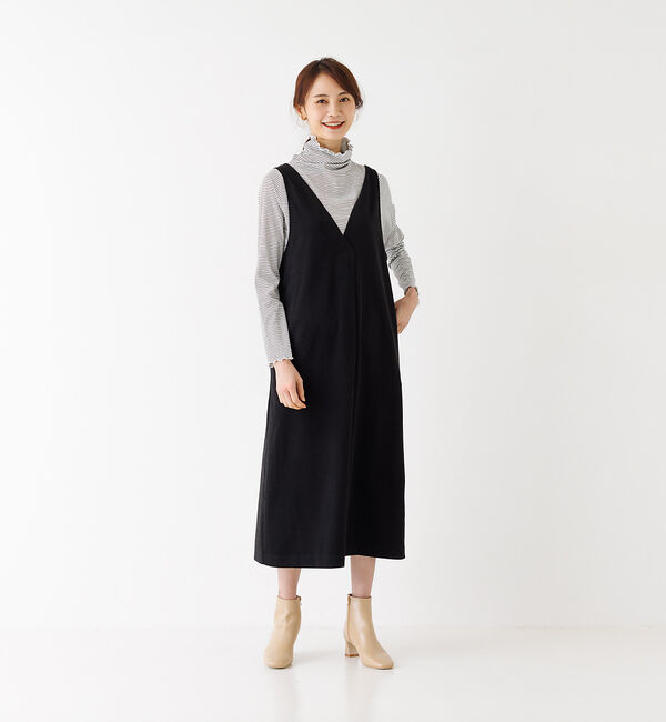 abahouse mavie「【前後着用可】カルゼジャージーワンピース」|ワンピース|