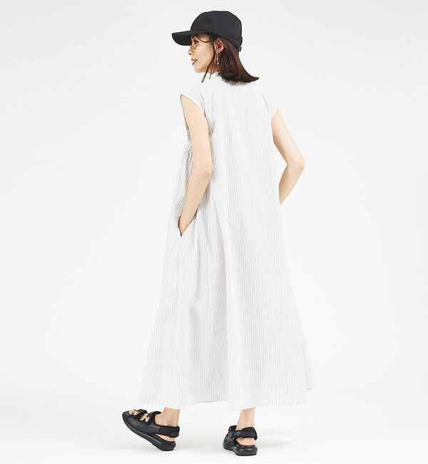 abahouse mavie「【大人のいちまんワンピ】ブロードノースリシャツワンピ」|ワンピース|