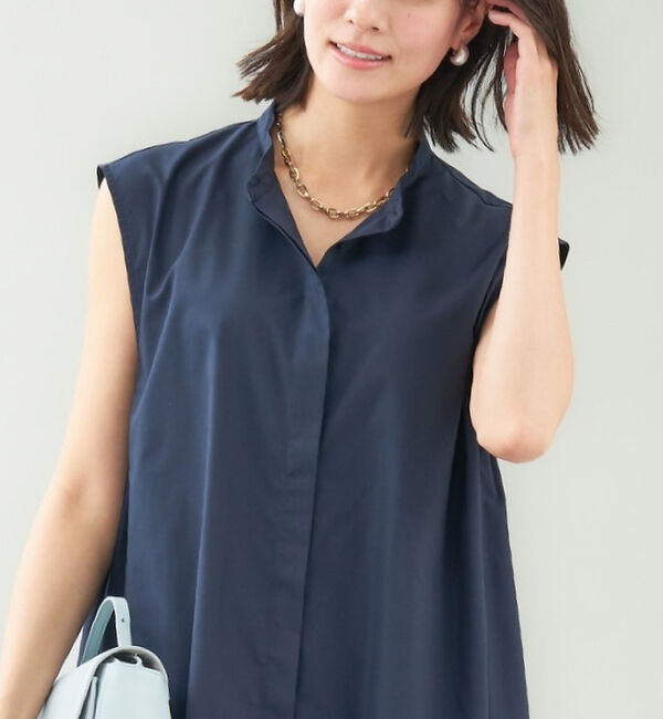 abahouse mavie「【大人のいちまんワンピ】ブロードノースリシャツワンピ」|ワンピース|