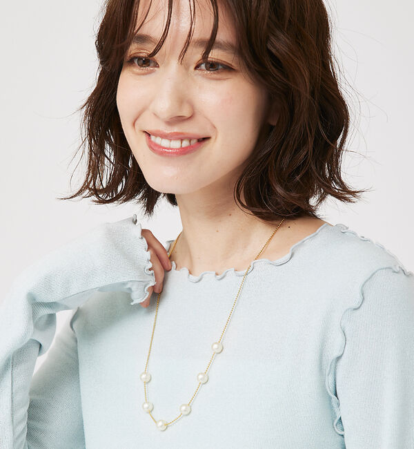 abahouse mavie「コットンパールネックレス」|ネックレス|