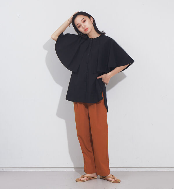 NOMINE「後ろゴムハイウエストタックパンツ」|スラックス|