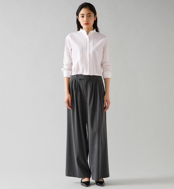 TIARA「クロップドバンドカラーシャツ」|シャツ・ブラウス|