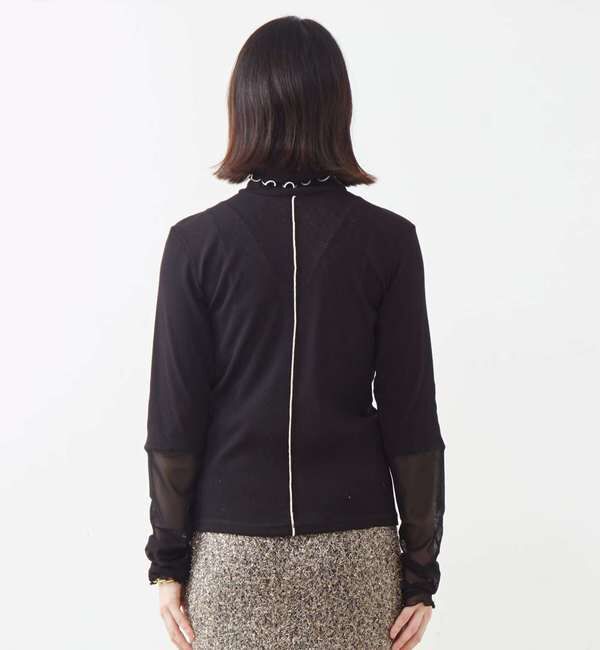 SOFFITTO「袖切替えレイヤードデザインプルオーバー」|Tシャツ・カットソー|