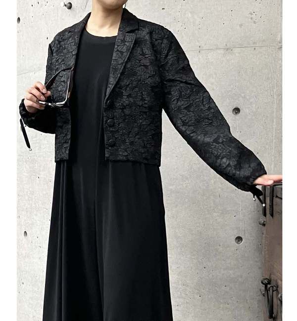 A_「【BAUM UND PFERDGARTEN/バウムウンドヘルガーテン】フラワージャカードショートジャケット」|テーラードジャケット|