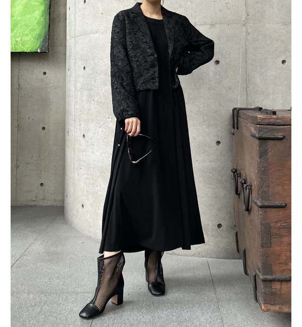 A_「【BAUM UND PFERDGARTEN/バウムウンドヘルガーテン】フラワージャカードショートジャケット」|テーラードジャケット|