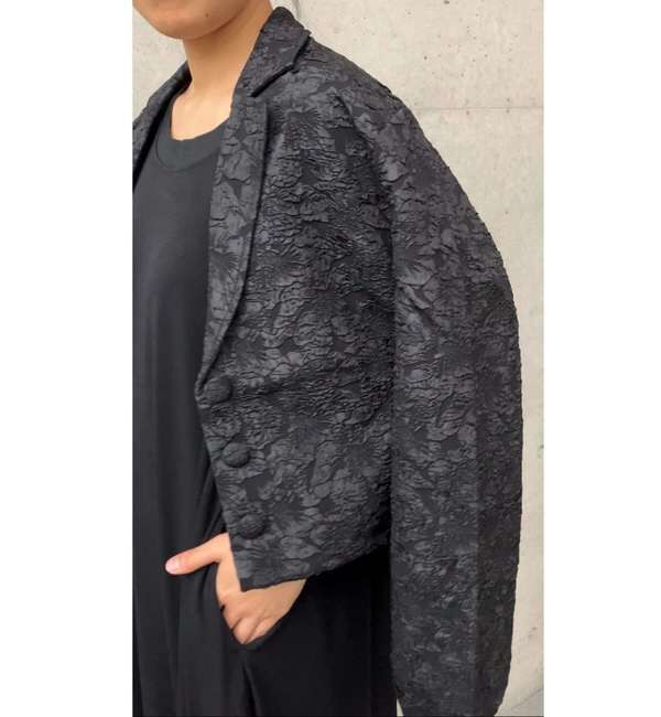 A_「【BAUM UND PFERDGARTEN/バウムウンドヘルガーテン】フラワージャカードショートジャケット」|テーラードジャケット|